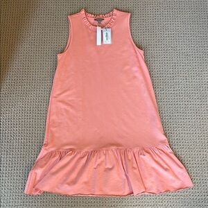 Sleeveless Pink Ruffle Hem Dress